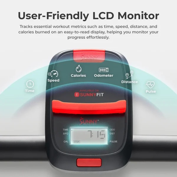 user friendly lcd for sunny health and fitness manual treadmill
