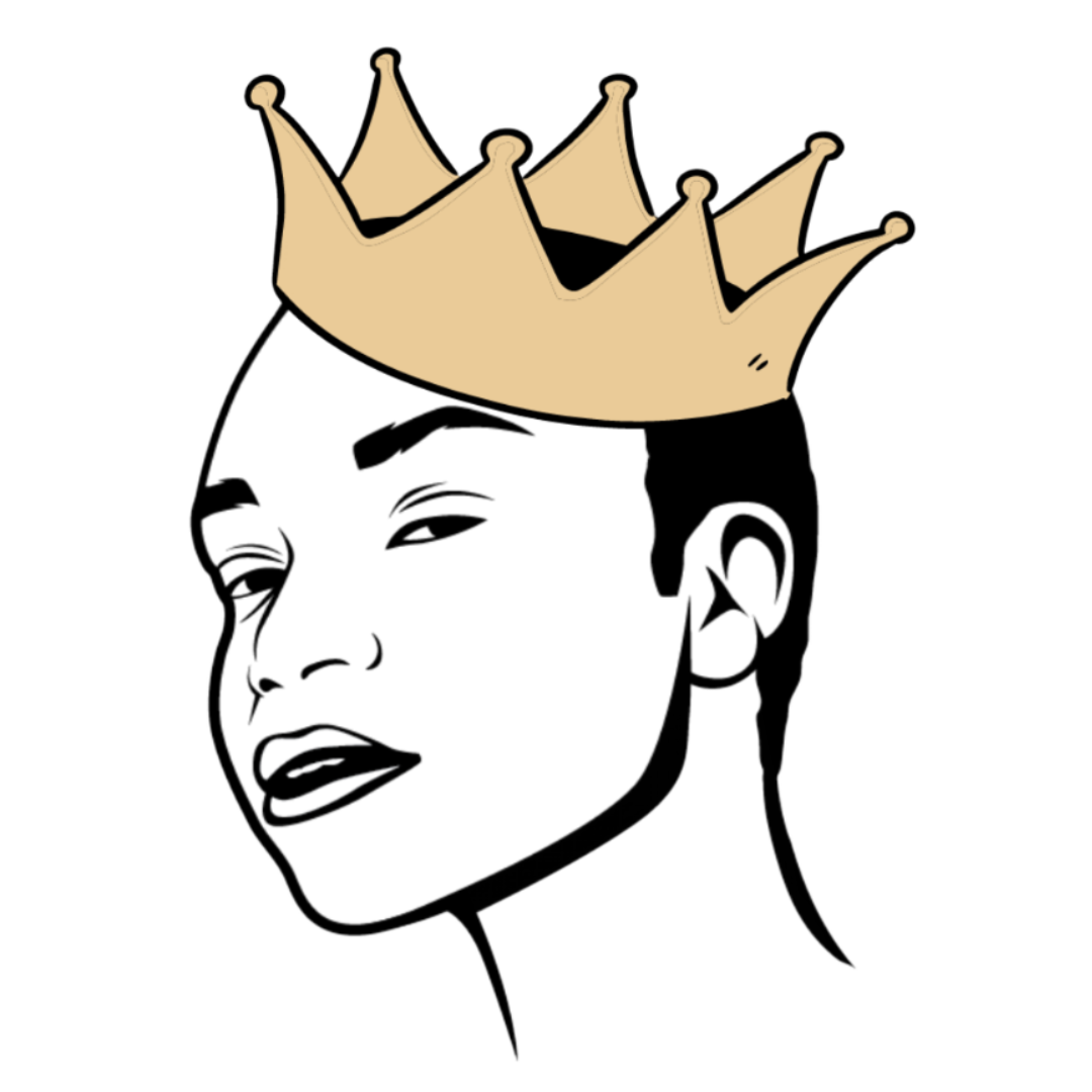 black excellence dahop logo. Black person with gold crown