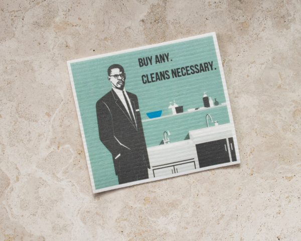 malcolm x dishcloth buy any means necessray